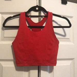 Lululemon Floral Laser Cut Crop Top w/ Sports Bra